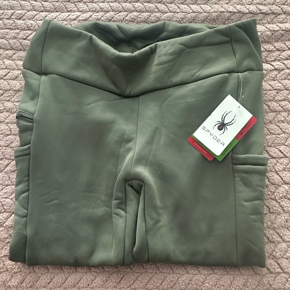 NWT - Spyder Women’s - Leggings - Fleece Tights with Zip Pocket High-Waisted M
